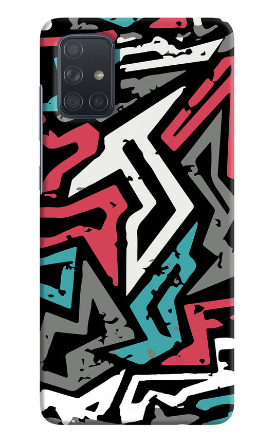 Geometric Graffiti Samsung A71 Hard Case Back Cover by Casekaro