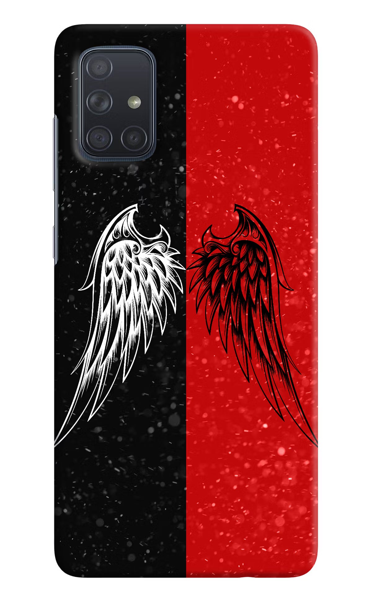 Wings Samsung A71 Hard Case Back Cover by Casekaro