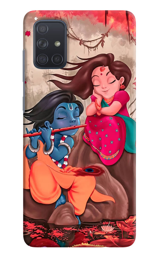 Radhe Krishna Samsung A71 Hard Case Back Cover by Casekaro