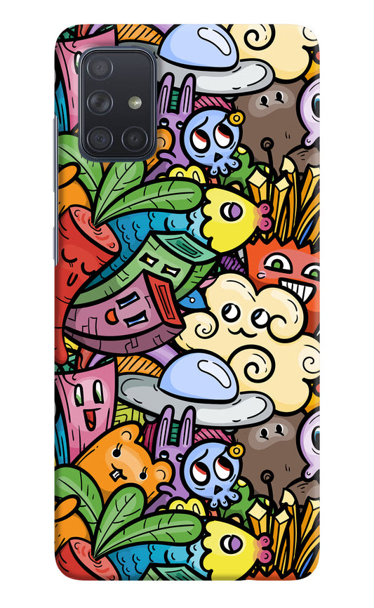 Veggie Doodle Samsung A71 Hard Case Back Cover by Casekaro