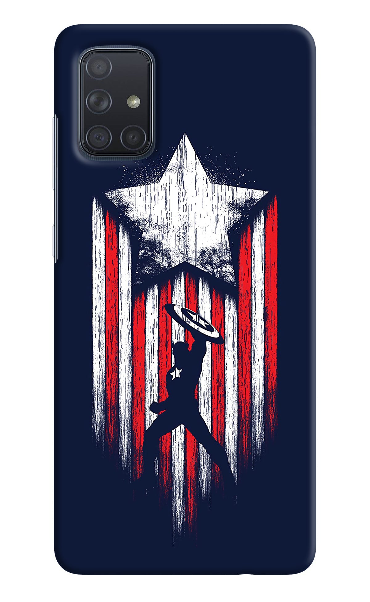 Captain America Marvel Art Samsung A71 Back Cover