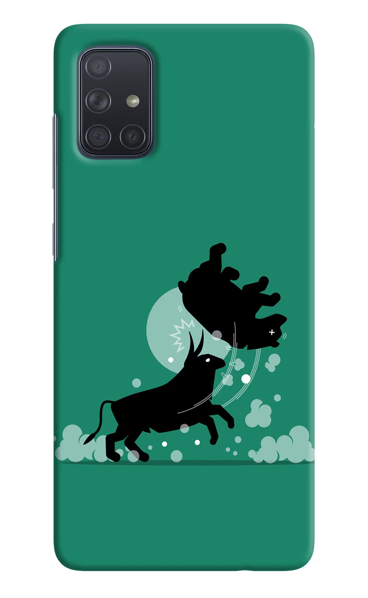 Bull Conqueror Samsung A71 Hard Case Back Cover by Casekaro
