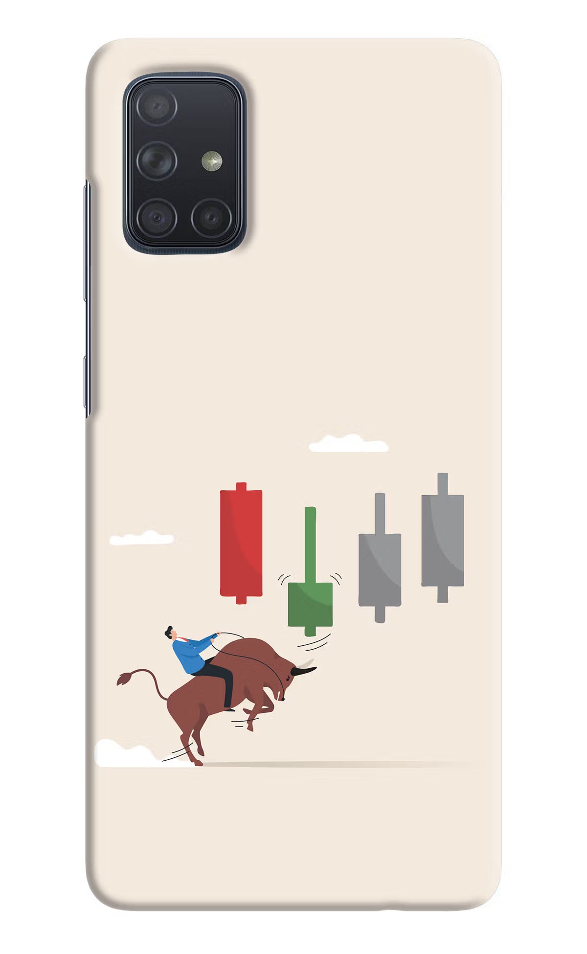Bull Trading Momentum Samsung A71 Hard Case Back Cover by Casekaro