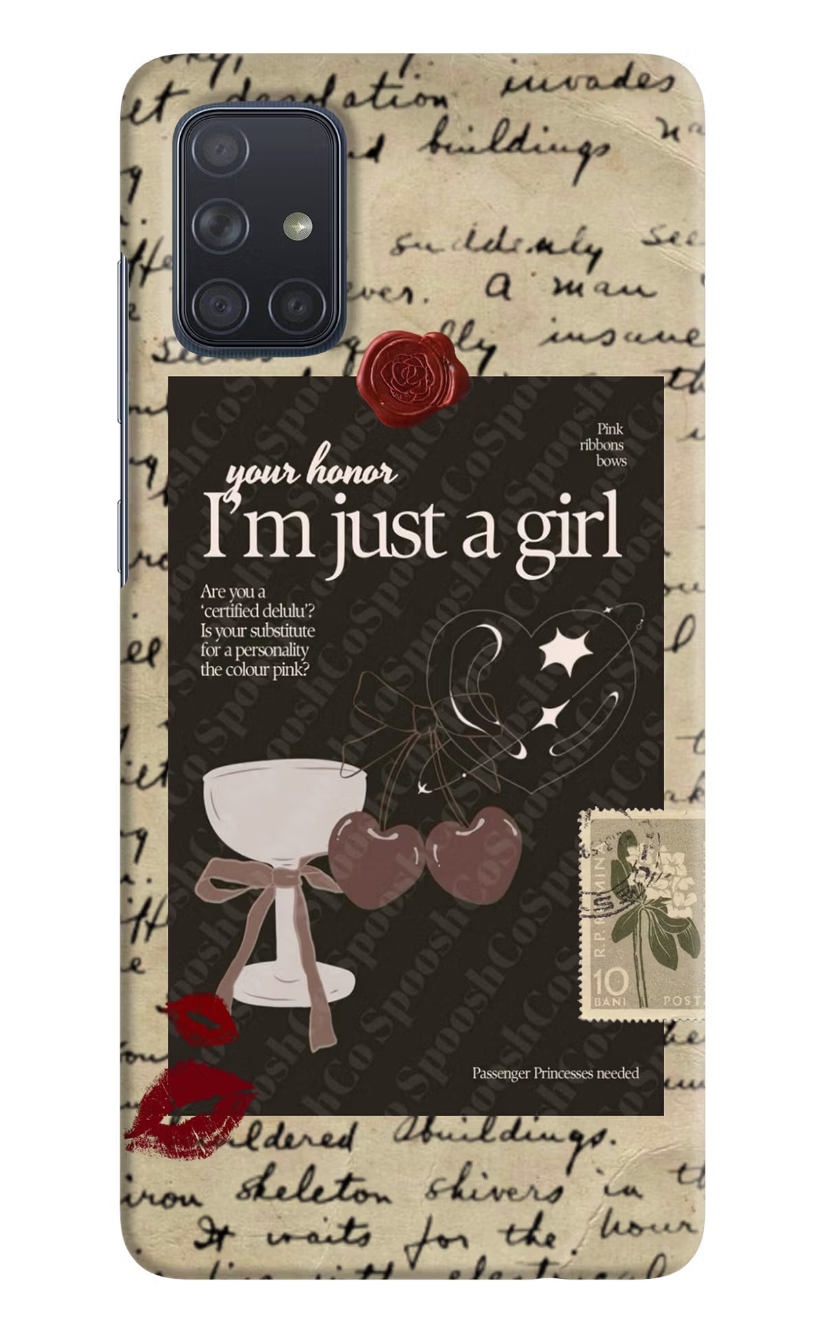 I am just a girl Samsung A71 Hard Case Back Cover by Casekaro