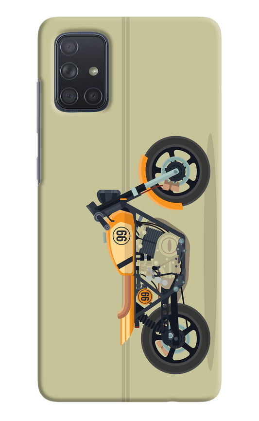Vertical Speedster Samsung A71 Hard Case Back Cover by Casekaro