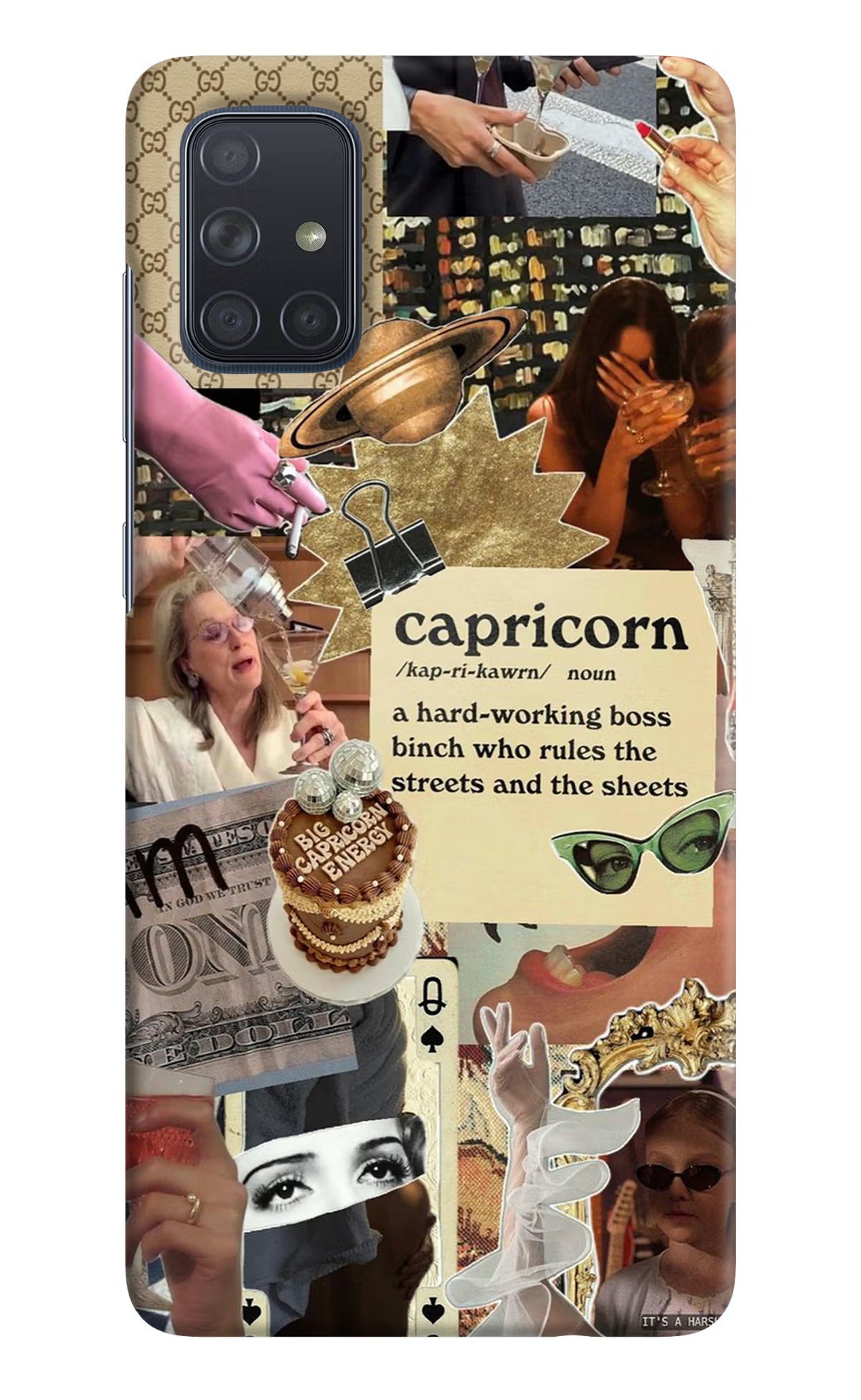 Capricorn Zodiac Samsung A71 Hard Case Back Cover by Casekaro