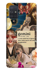 Gemini Zodiac Samsung A71 Hard Case Back Cover by Casekaro
