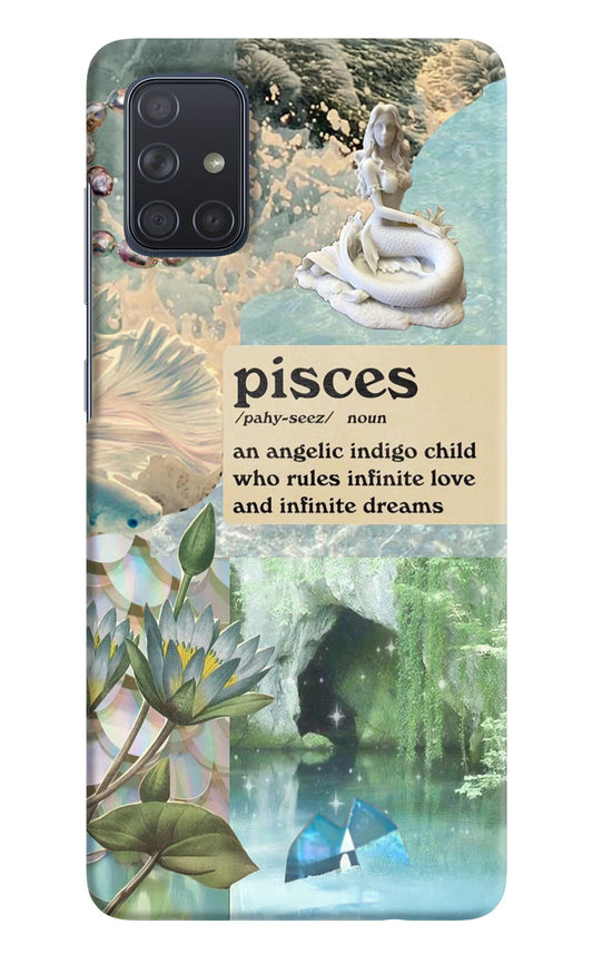 Pisces Zodiac Samsung A71 Hard Case Back Cover by Casekaro