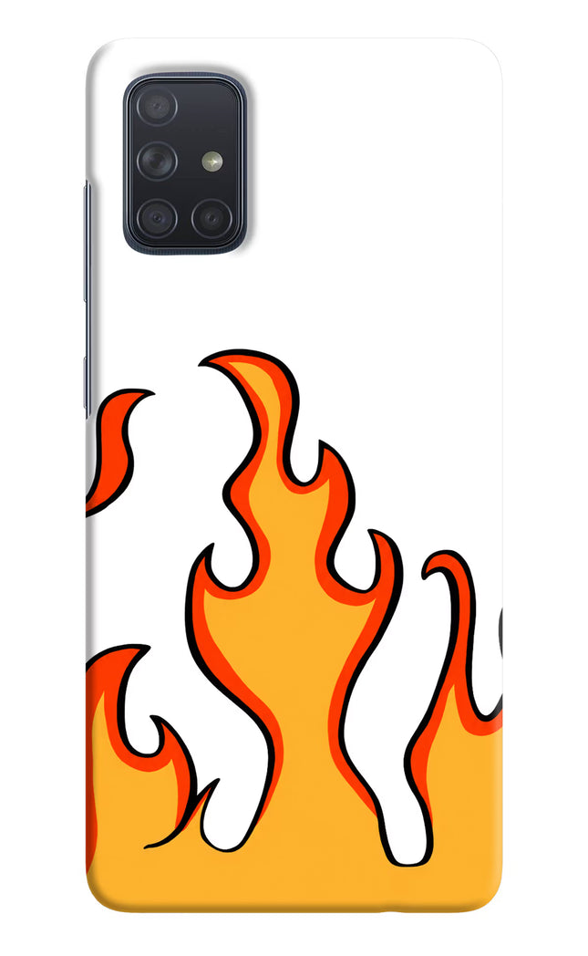 Fired Up – White Samsung A71 Hard Case Back Cover by Casekaro
