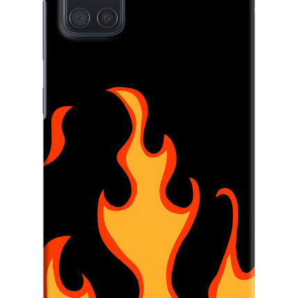 Fired Up – Black Samsung A71 Hard Case Back Cover by Casekaro