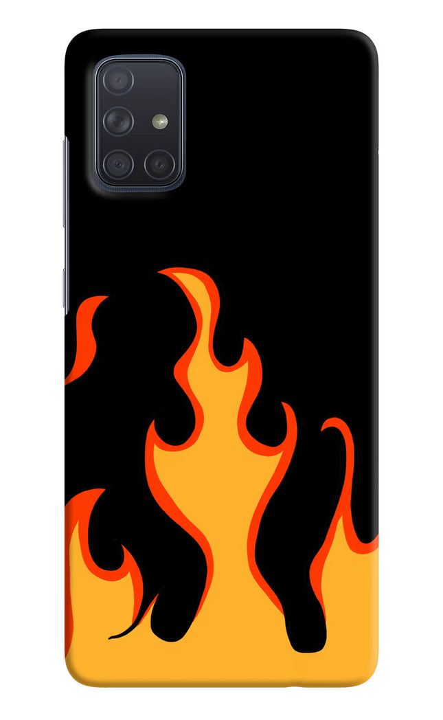Fired Up – Black Samsung A71 Hard Case Back Cover by Casekaro