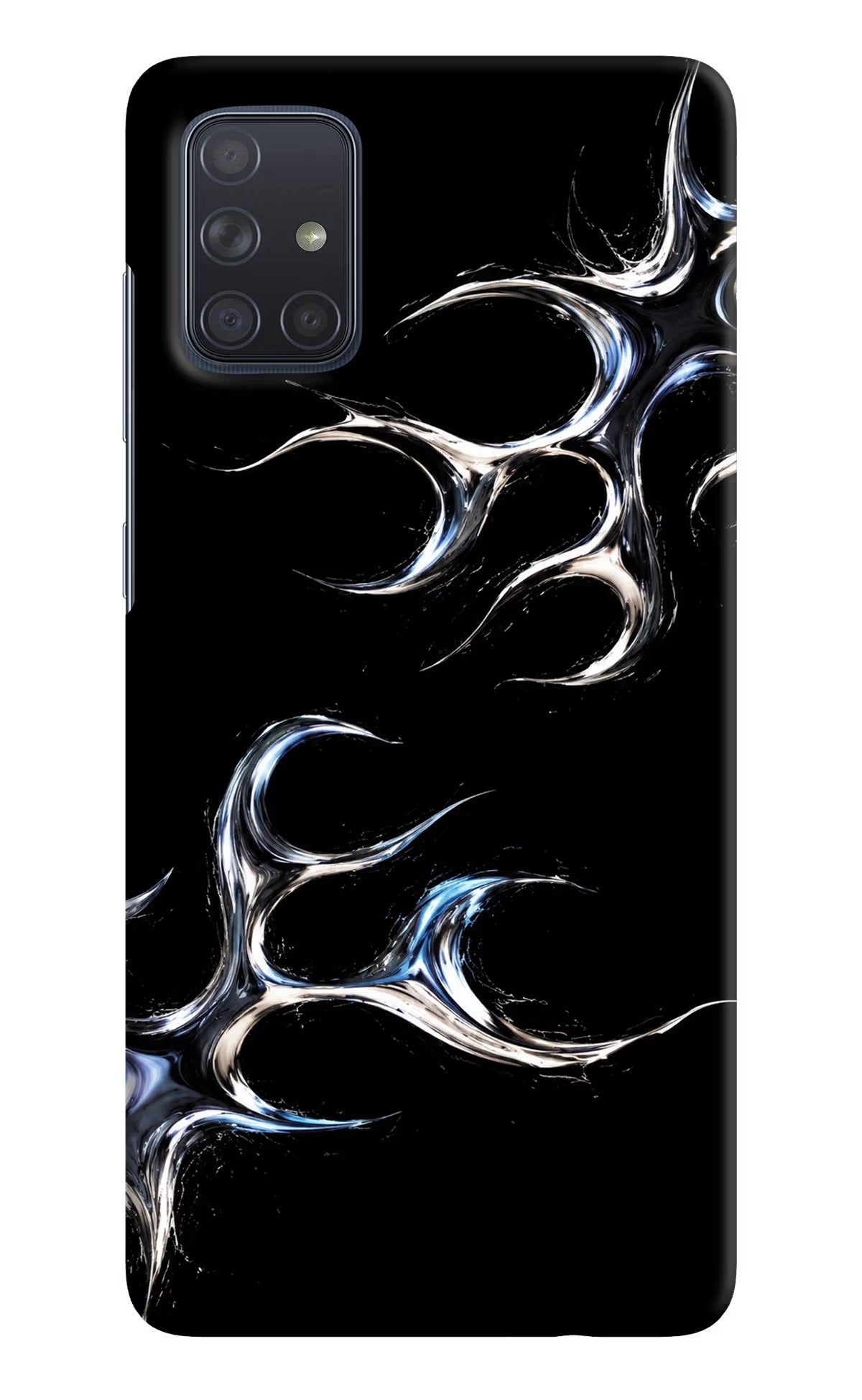 Chrome Tribal Samsung A71 Hard Case Back Cover by Casekaro