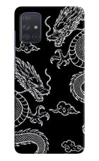 Twin Dragons Samsung A71 Hard Case Back Cover by Casekaro