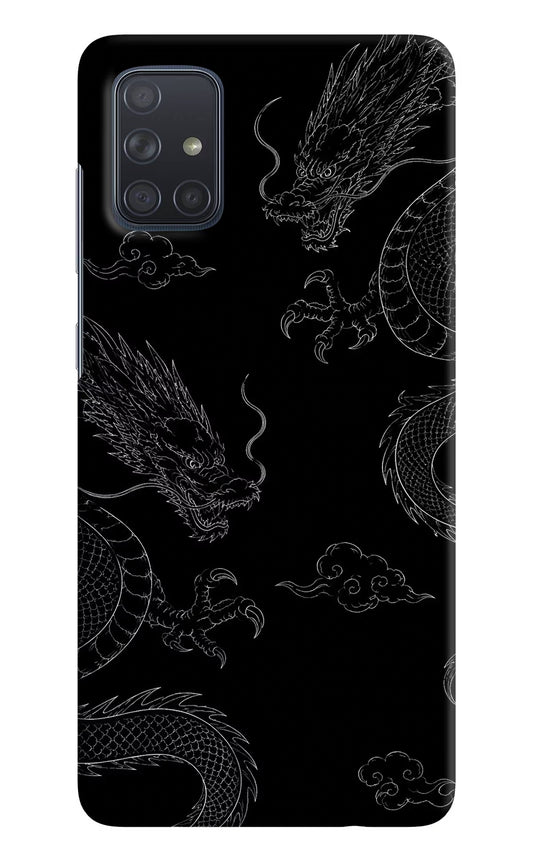 Twin Dragons Samsung A71 Hard Case Back Cover by Casekaro