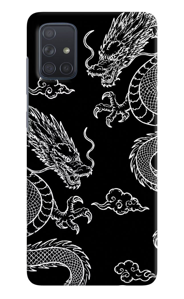 Twin Dragons Samsung A71 Hard Case Back Cover by Casekaro