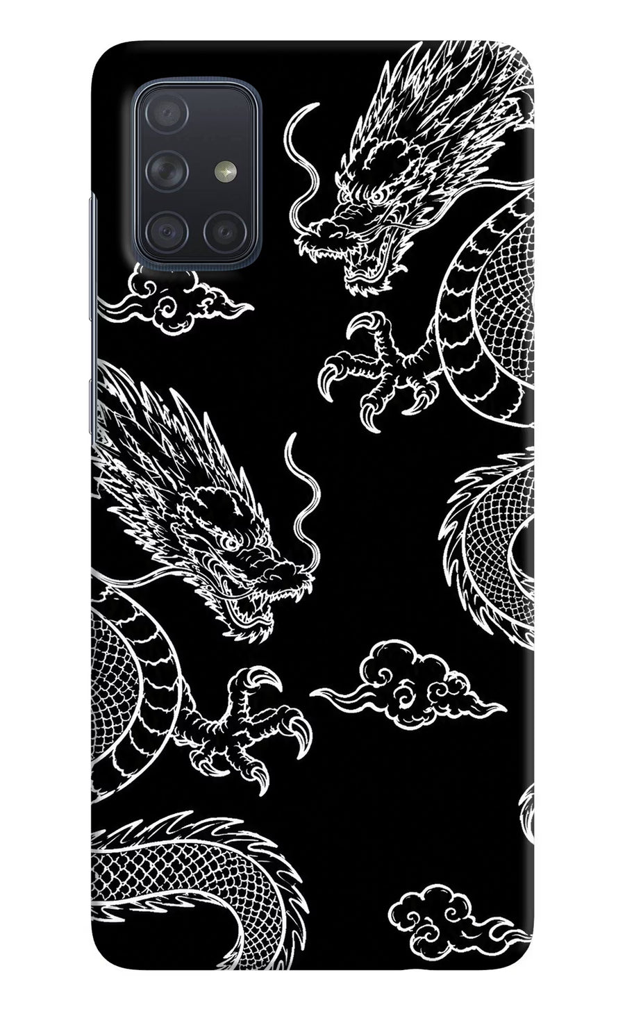 Twin Dragons Samsung A71 Back Cover, Hard case