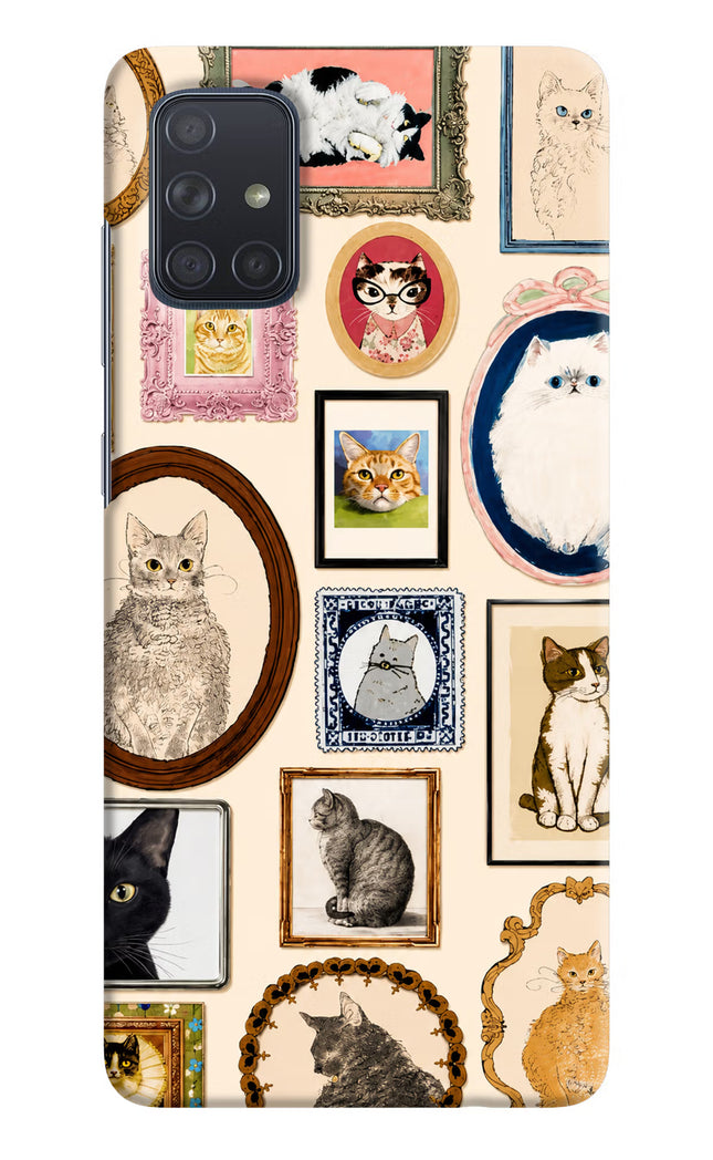 Mirror Cats Samsung A71 Hard Case Back Cover by Casekaro