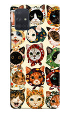 Cool Cat Samsung A71 Hard Case Back Cover by Casekaro