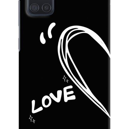 Love Line Samsung A71 Hard Case Back Cover by Casekaro
