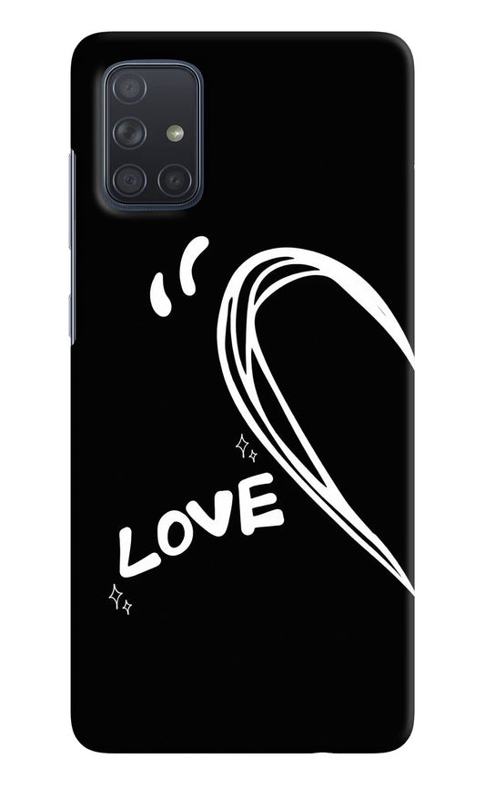 Love Line Samsung A71 Hard Case Back Cover by Casekaro