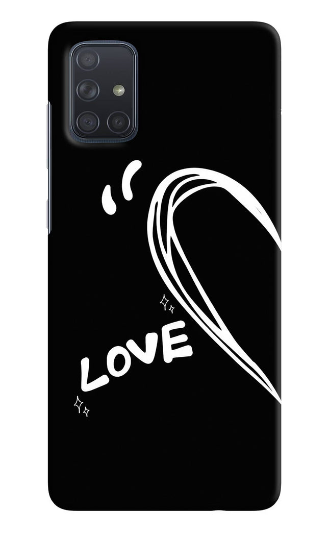 Love Line Samsung A71 Hard Case Back Cover by Casekaro