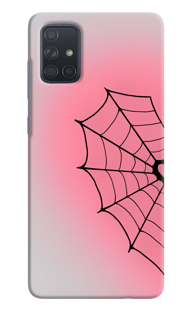 Pink Web Samsung A71 Hard Case Back Cover by Casekaro