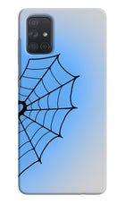 Blue Web Samsung A71 Hard Case Back Cover by Casekaro