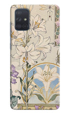 White Lily Samsung A71 Hard Case Back Cover by Casekaro