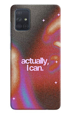 Pink Aura Samsung A71 Hard Case Back Cover by Casekaro