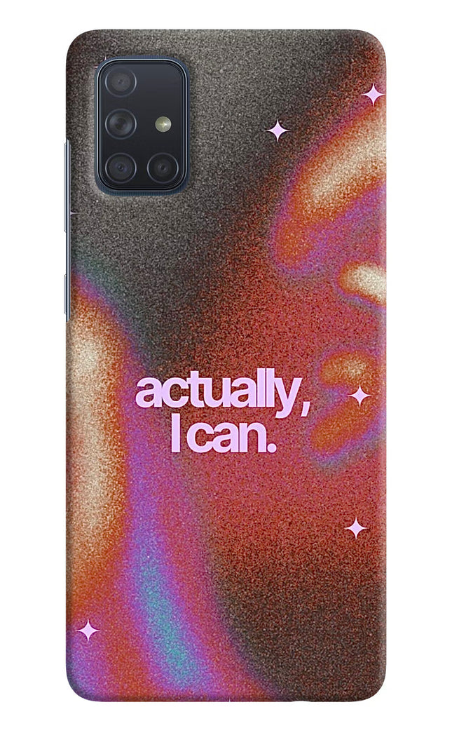Pink Aura Samsung A71 Hard Case Back Cover by Casekaro