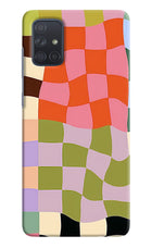 Wavy Grid Samsung A71 Hard Case Back Cover by Casekaro