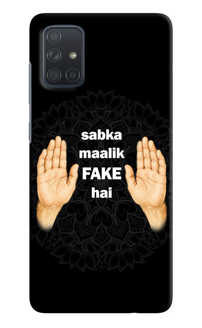 Sabka Malik Fake Samsung A71 Hard Case Back Cover by Casekaro