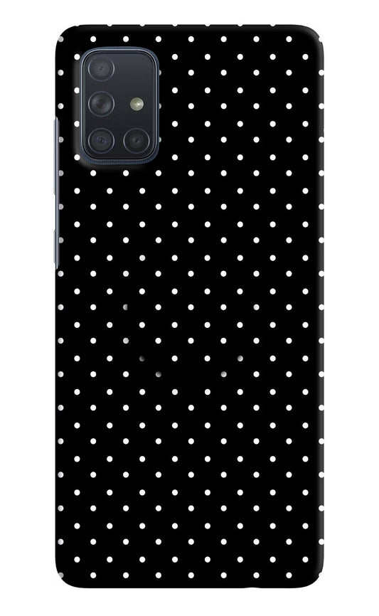White Dots Samsung A71 Pop Case by Casekaro