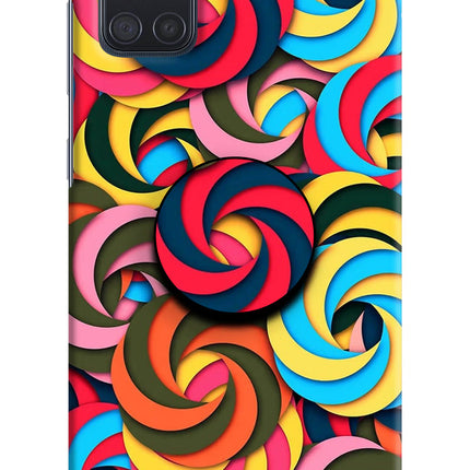 Spiral Pattern Samsung A71 Pop Case by Casekaro