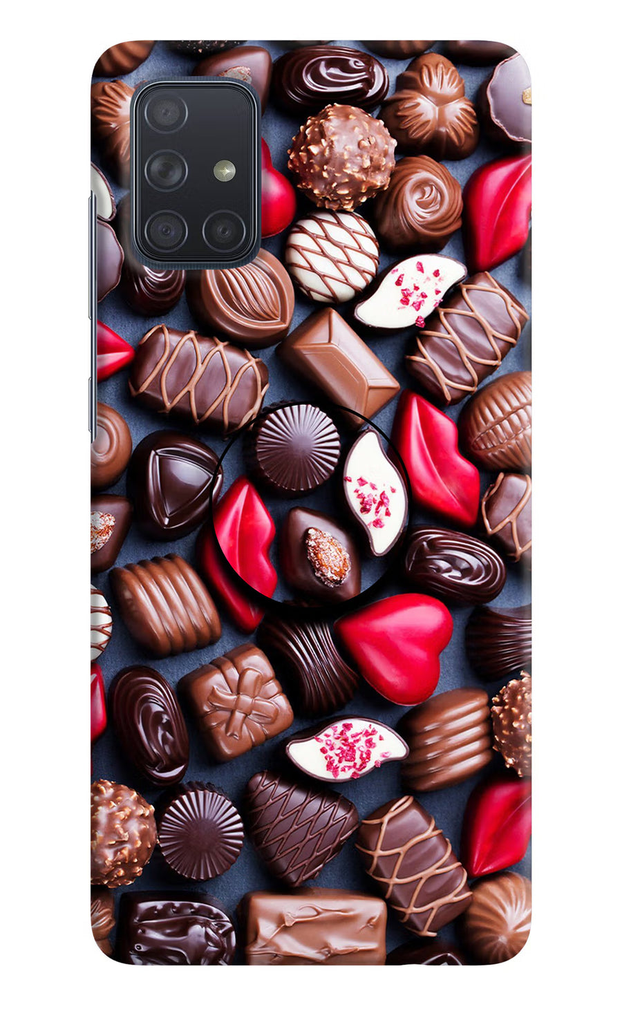 Chocolates Samsung A71 Pop Case, Hard case