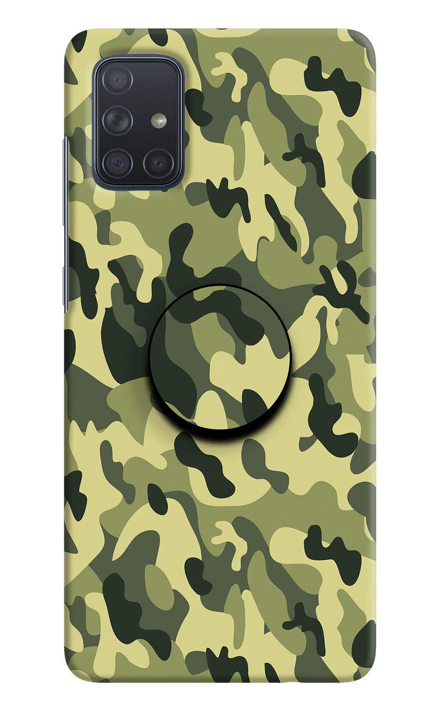 Camouflage Samsung A71 Pop Case, Hard case