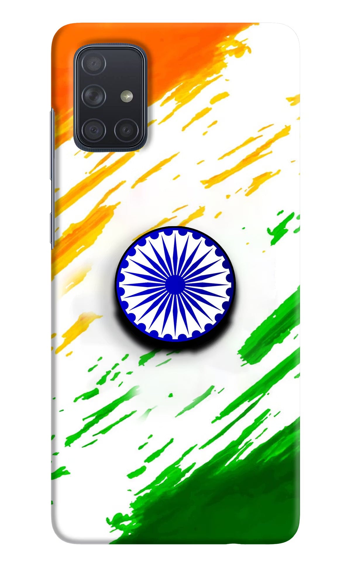 Indian Flag Ashoka Chakra Samsung A71 Pop Case by Casekaro