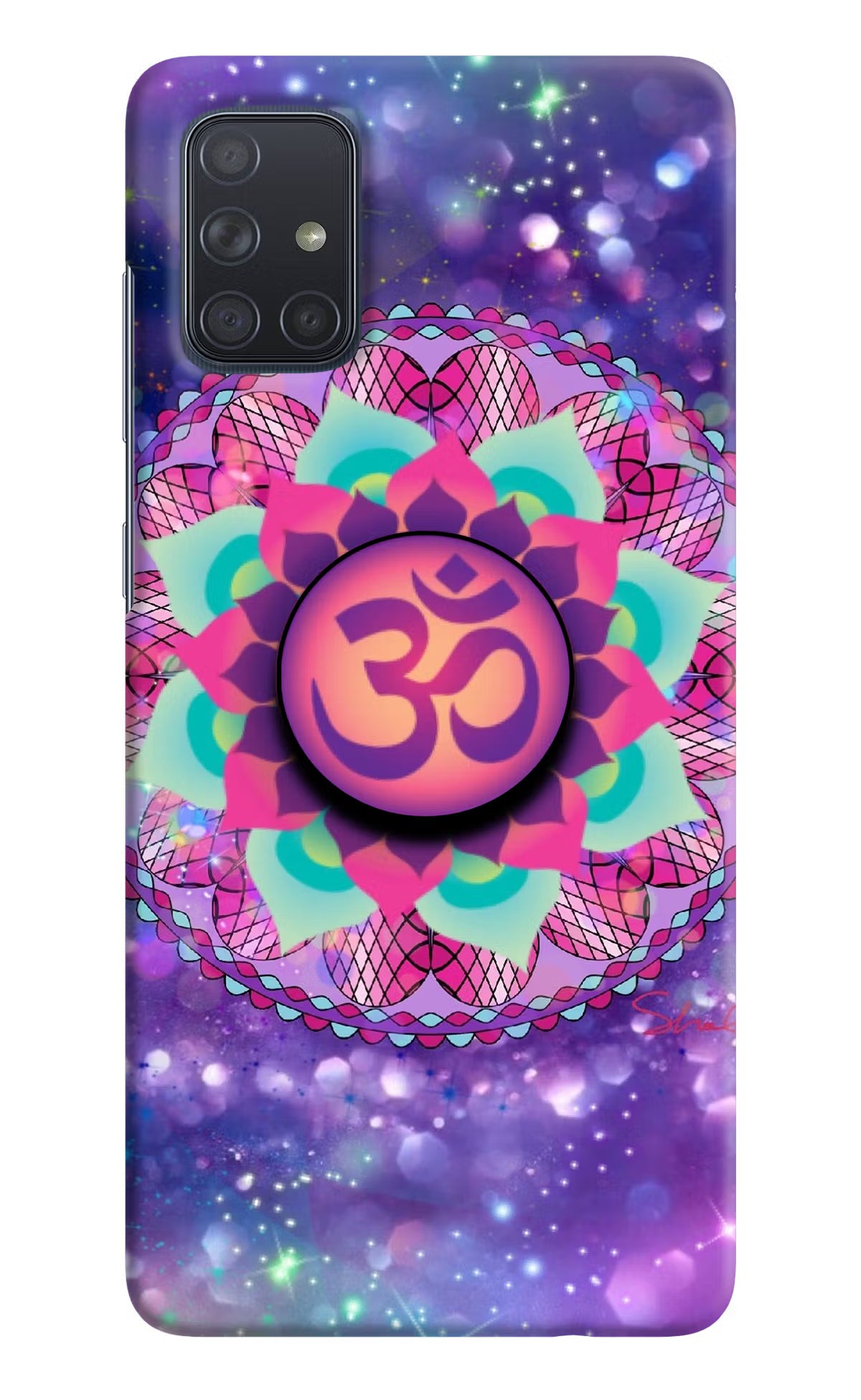 Om Purple Samsung A71 Pop Case by Casekaro