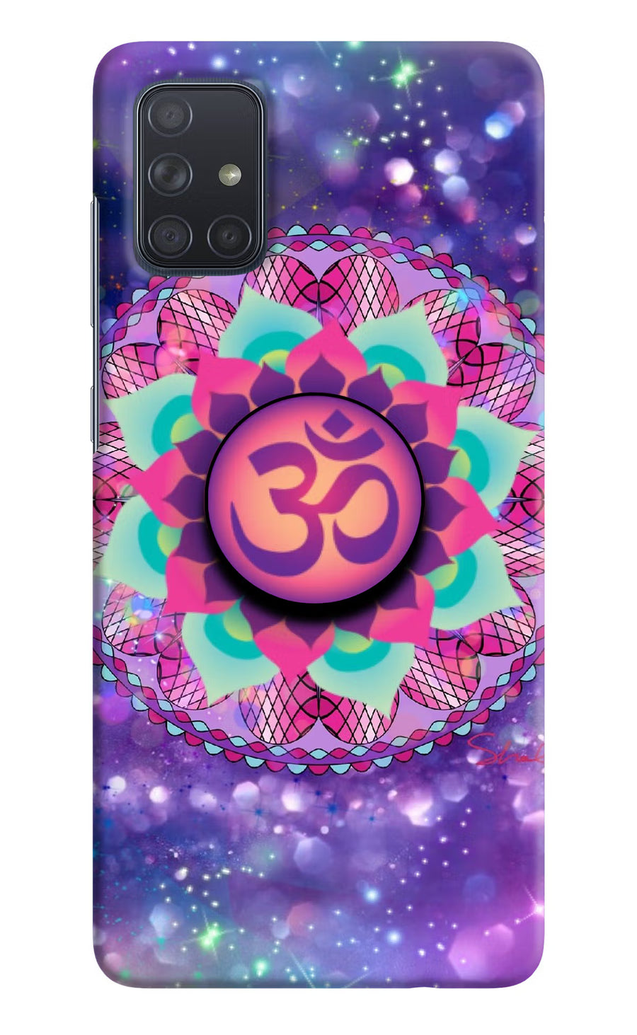 Om Purple Samsung A71 Pop Case, Hard case