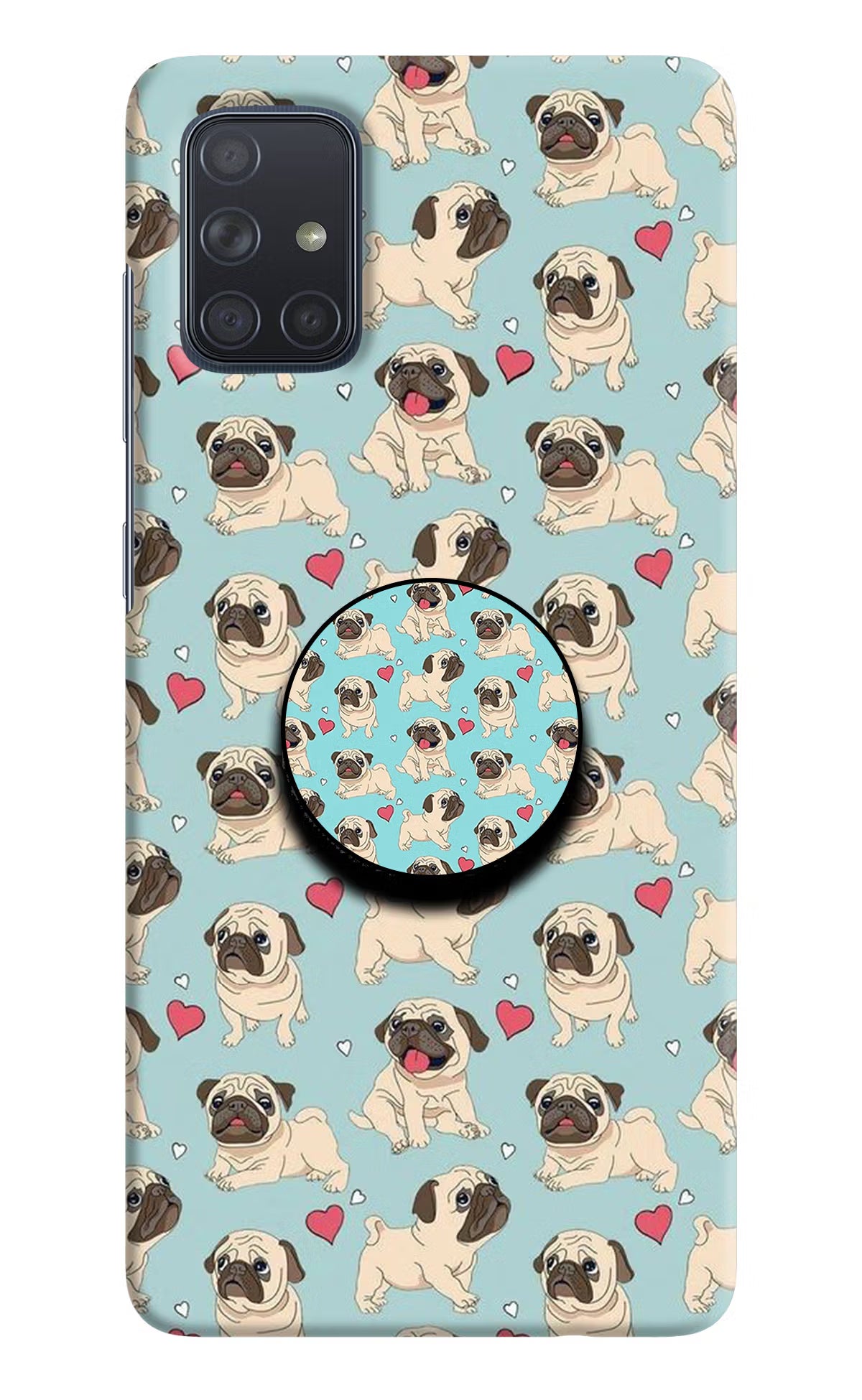 Pug Dog Samsung A71 Pop Case by Casekaro