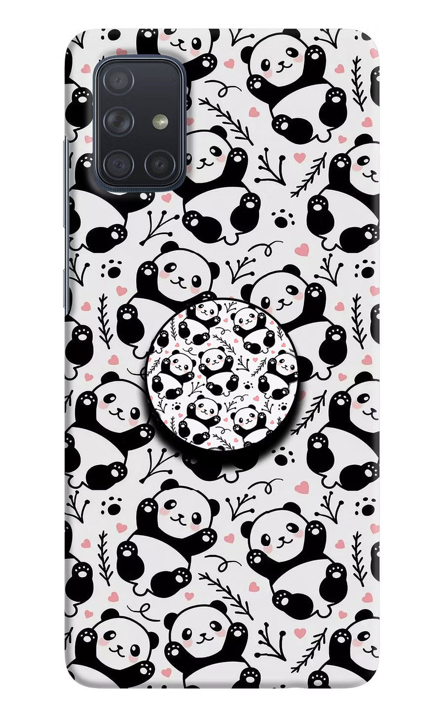 Cute Panda Samsung A71 Pop Case, Hard case