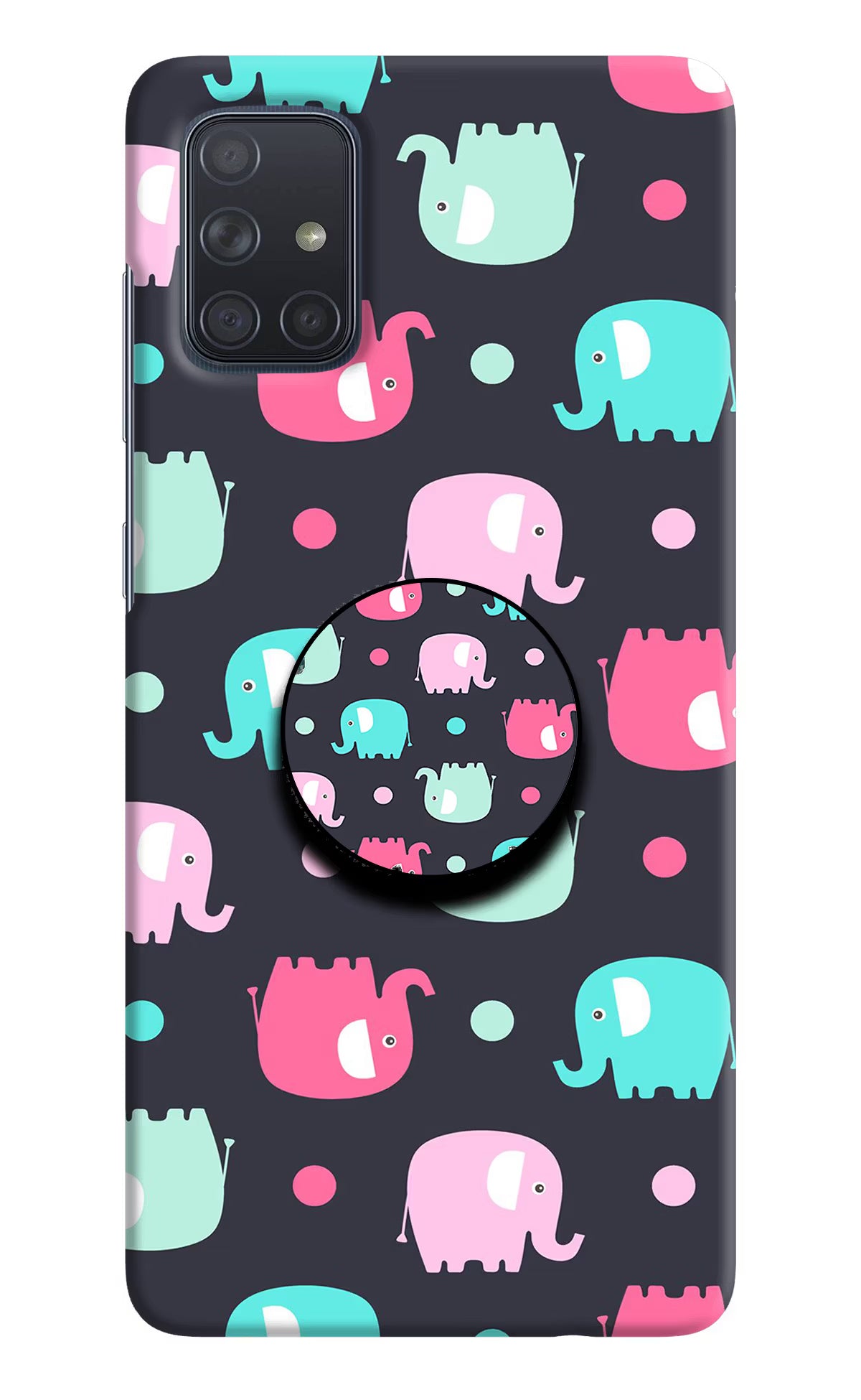 Baby Elephants Samsung A71 Pop Case by Casekaro