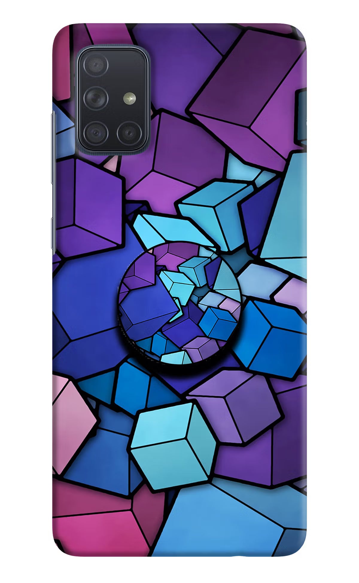 Cubic Abstract Samsung A71 Pop Case by Casekaro