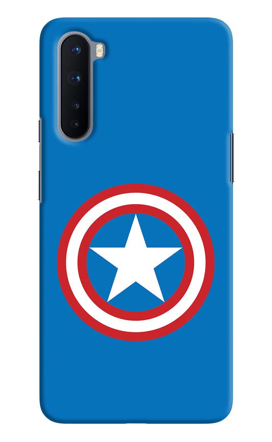 Captain America Logo Oneplus Nord Hard Case Back Cover by Casekaro