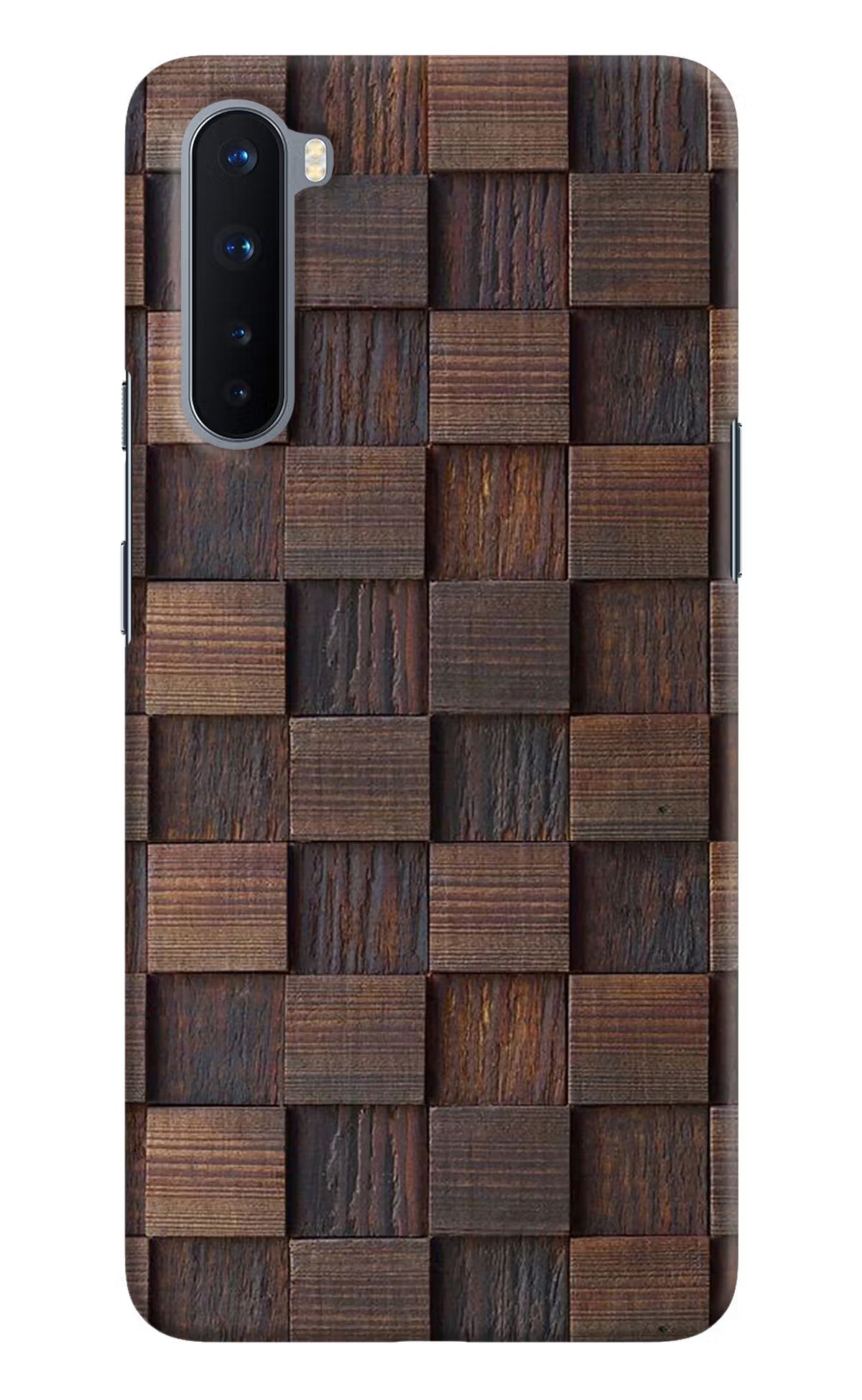 Wooden Cube Design Oneplus Nord Hard Case Back Cover by Casekaro