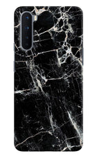 Black Marble Texture Oneplus Nord Hard Case Back Cover by Casekaro