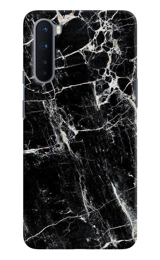 Black Marble Texture Oneplus Nord Hard Case Back Cover by Casekaro