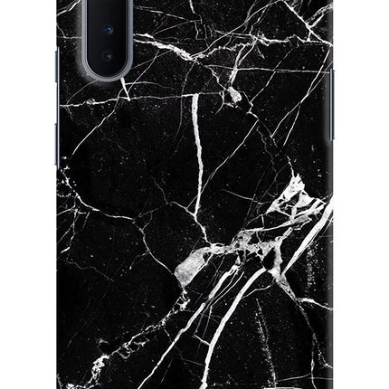 Black Marble Pattern Oneplus Nord Hard Case Back Cover by Casekaro