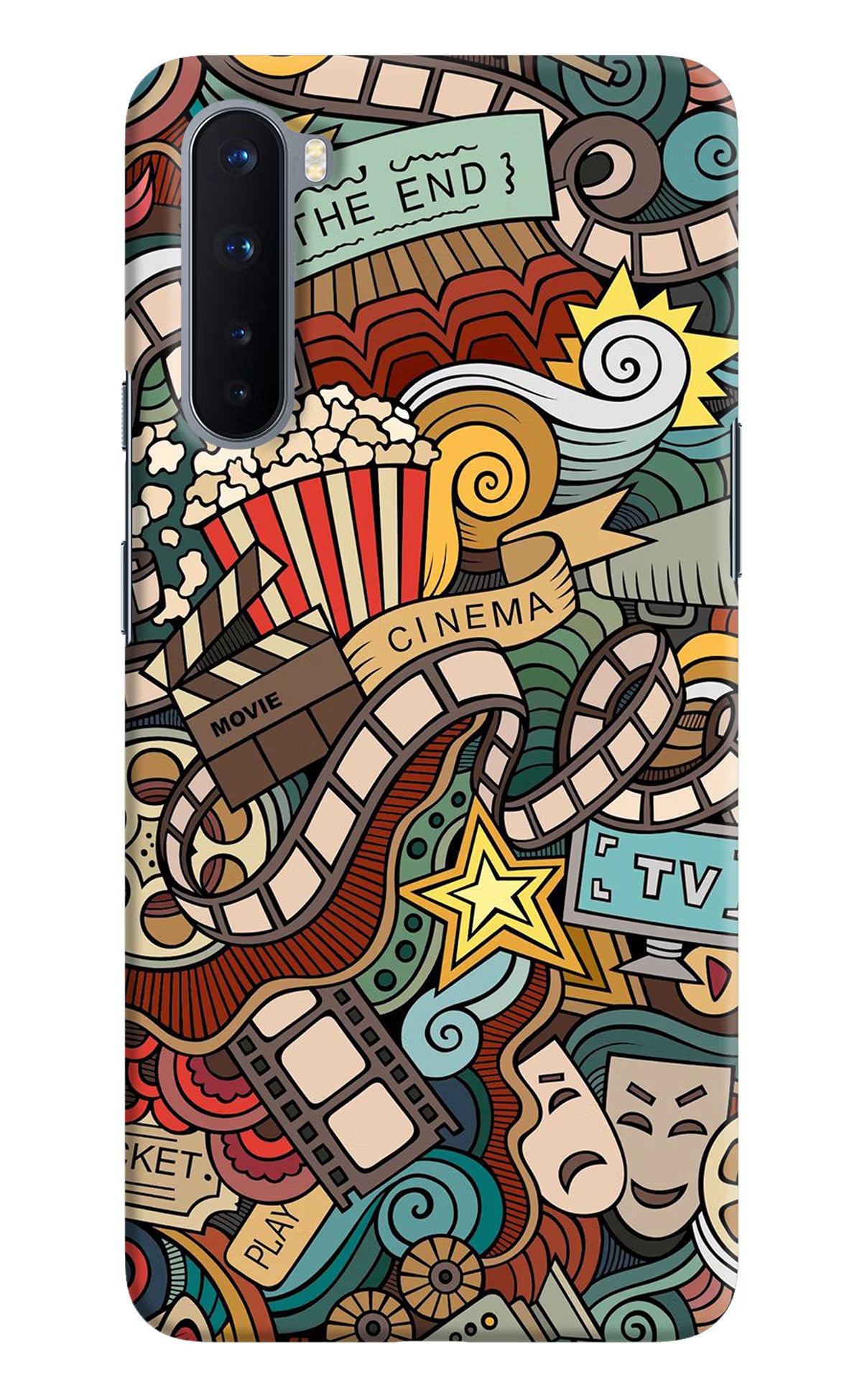Cinema Abstract Oneplus Nord Hard Case Back Cover by Casekaro