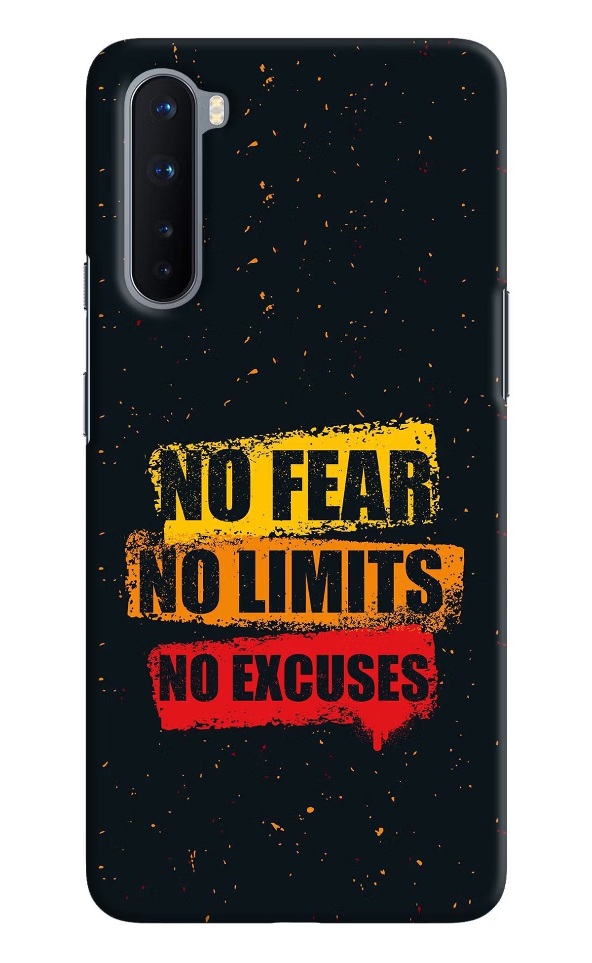 No Fear No Limits No Excuse Oneplus Nord Hard Case Back Cover by Casekaro